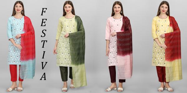 Tc Festiva 1 Cotton Beutiful  Readymade Suits Collection