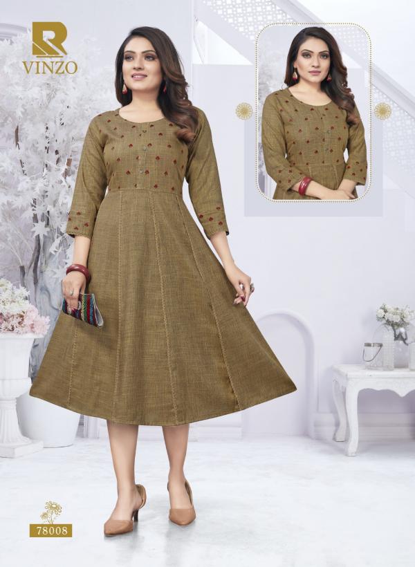 Raashi Vinzo Designer Two Tone Kurtis Collection