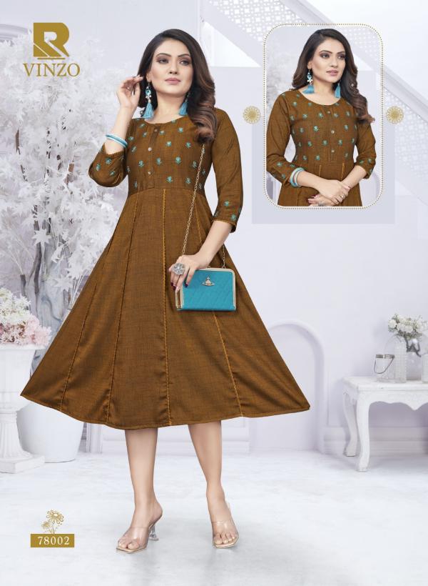 Raashi Vinzo Designer Two Tone Kurtis Collection