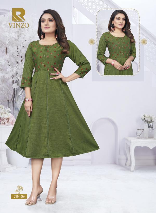 Raashi Vinzo Designer Two Tone Kurtis Collection