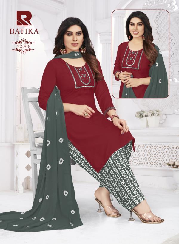 Raashi Batika Rayon Readymade Patiyala Suits Collection