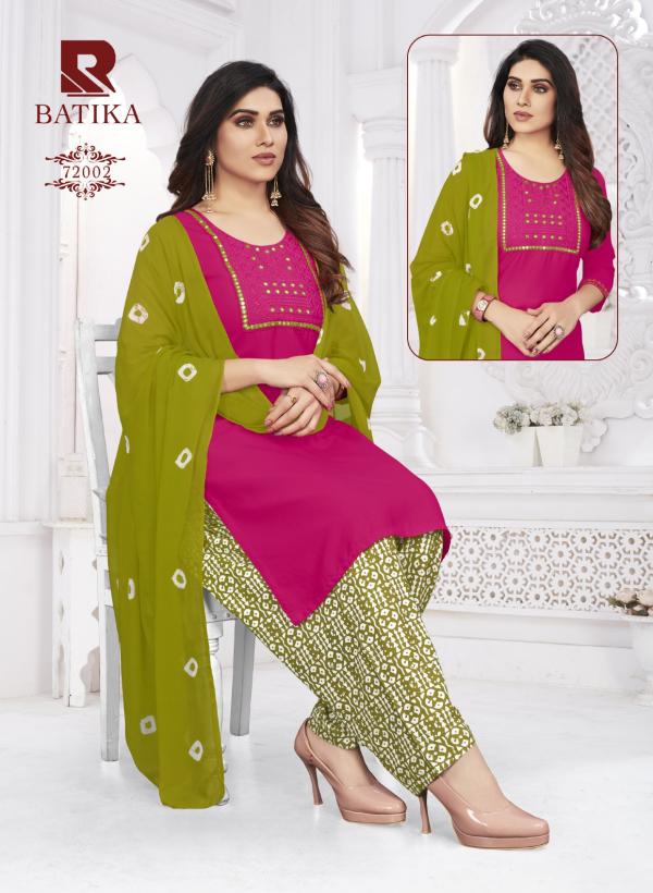 Raashi Batika Rayon Readymade Patiyala Suits Collection