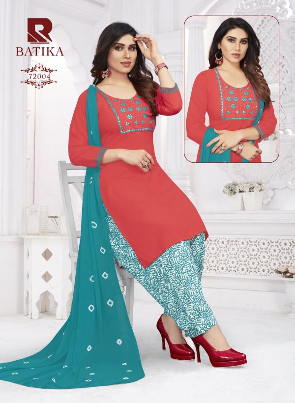 Raashi Batika Rayon Readymade Patiyala Suits Collection