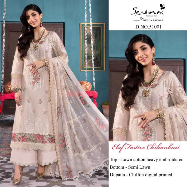 Serine Elaf Festive Chickenkari Designer Pakistani Suit Collection