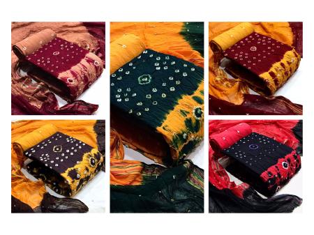TCVT Shibori Bandhani Suits Dress Material Collection