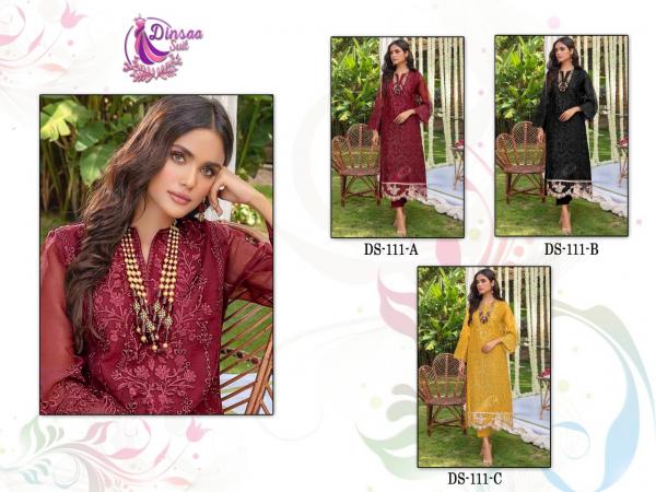 Dinsaa 111 A To C Cotton Designer Pakistani Suits Collection