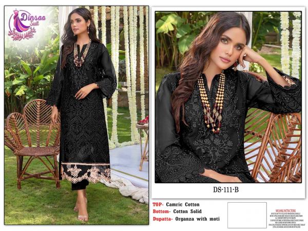 Dinsaa 111 A To C Cotton Designer Pakistani Suits Collection