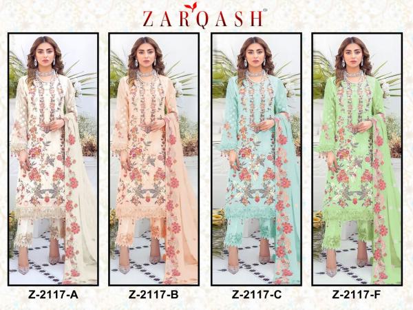 Zarqash Tazima 2117 Georgette Embroidery Pakistani Suits Collection
