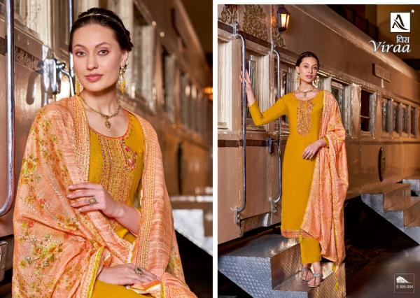 Alok Viraa Festive Wear Silk Designer Dress Material Collection