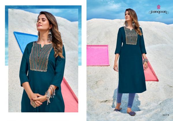 Rangoon Sunshine Fancy Wear Straight Cut Kurti Collection