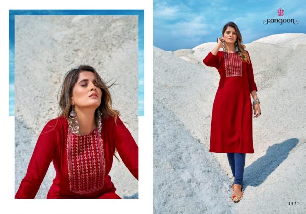 Rangoon Sunshine Fancy Wear Straight Cut Kurti Collection