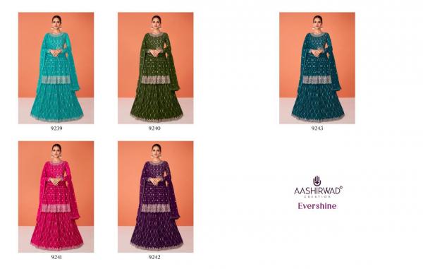 Aashirwad Evershine 9239 Series Georgette Designer Wear Salwar Suits