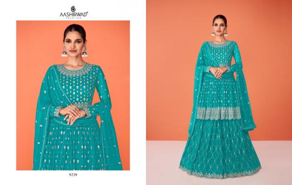 Aashirwad Evershine 9239 Series Georgette Designer Wear Salwar Suits