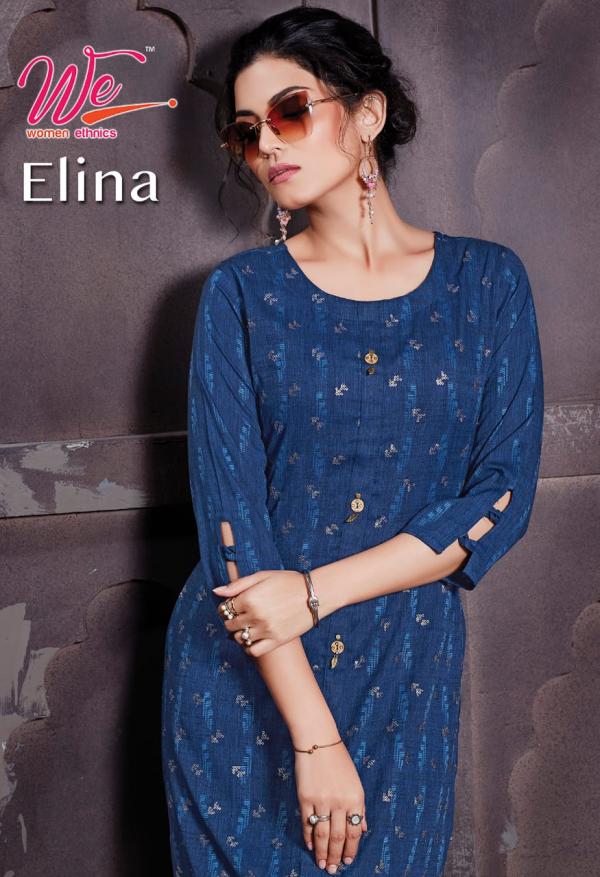 We Elina Ethnic Wear Jacquard Designer Kurti Collection