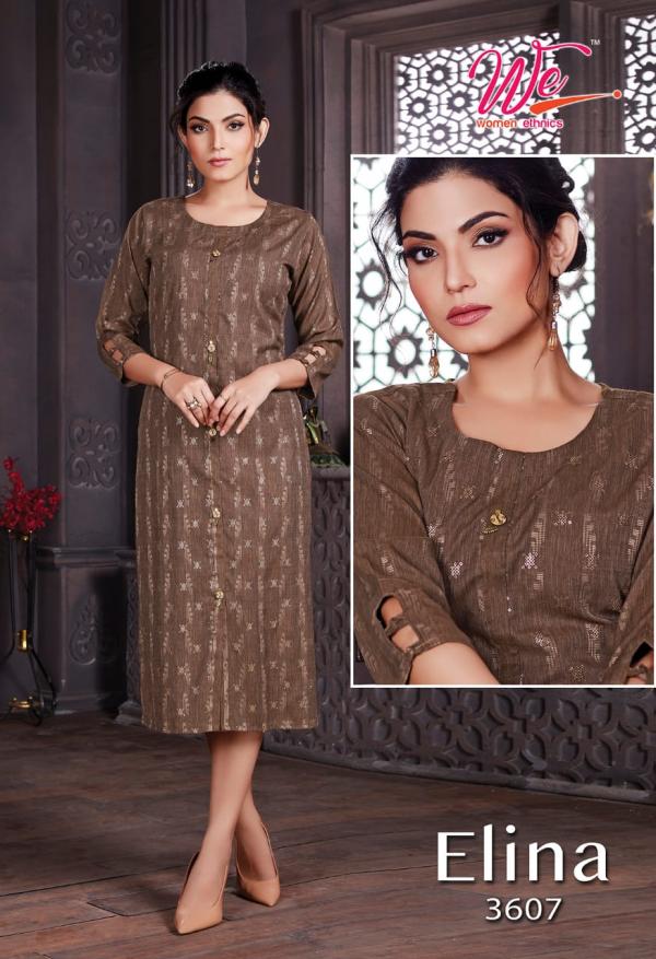 We Elina Ethnic Wear Jacquard Designer Kurti Collection