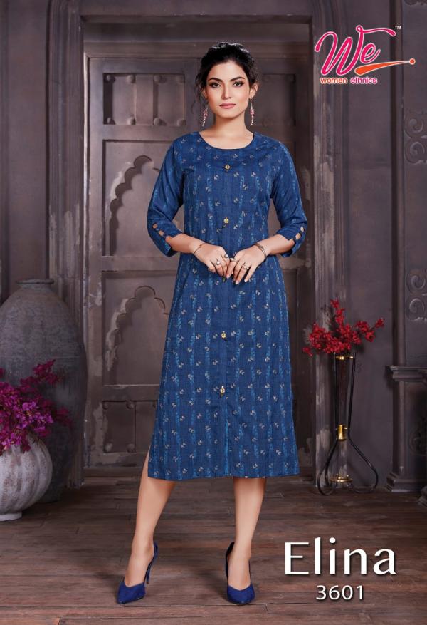 We Elina Ethnic Wear Jacquard Designer Kurti Collection