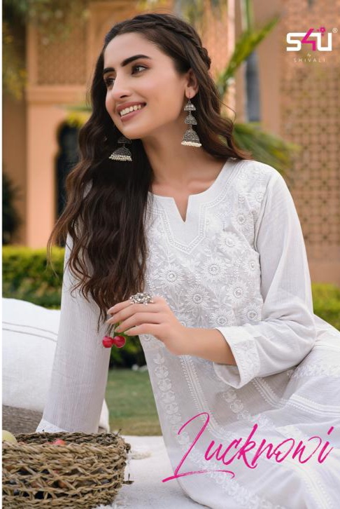 S4u Luckhnowi Viscose Elegant Designer Kurti Collection