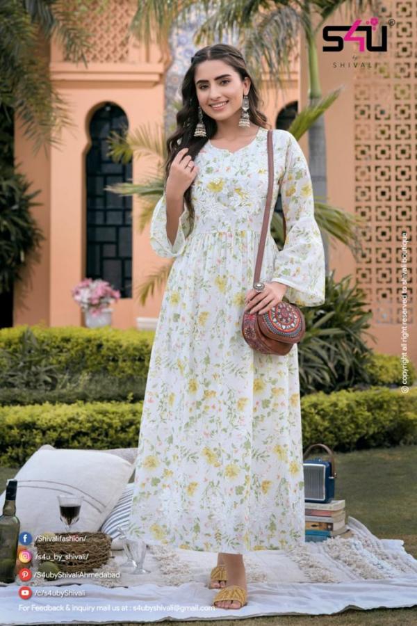 S4u Luckhnowi Viscose Elegant Designer Kurti Collection