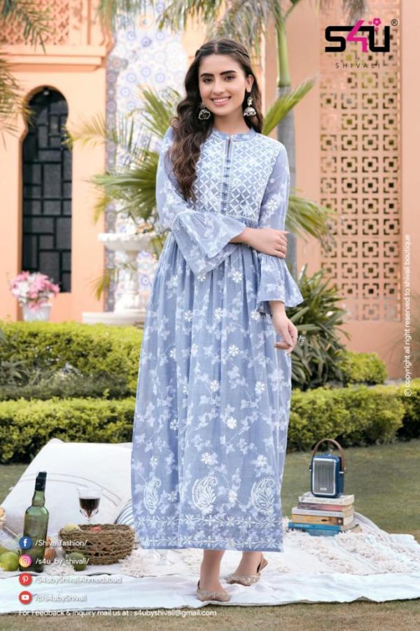 S4u Luckhnowi Viscose Elegant Designer Kurti Collection