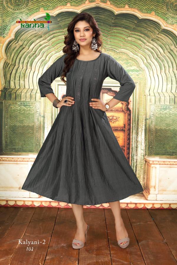 Kanha Kalyani 2 Ethnic Wear Fancy Anarkali Kurti Collection