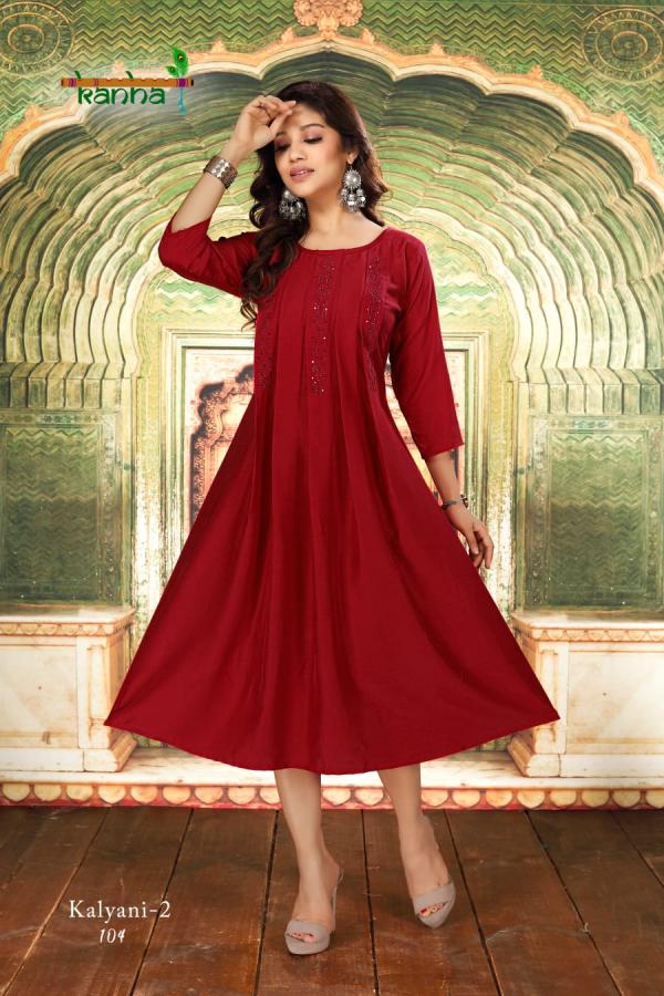 Kanha Kalyani 2 Ethnic Wear Fancy Anarkali Kurti Collection