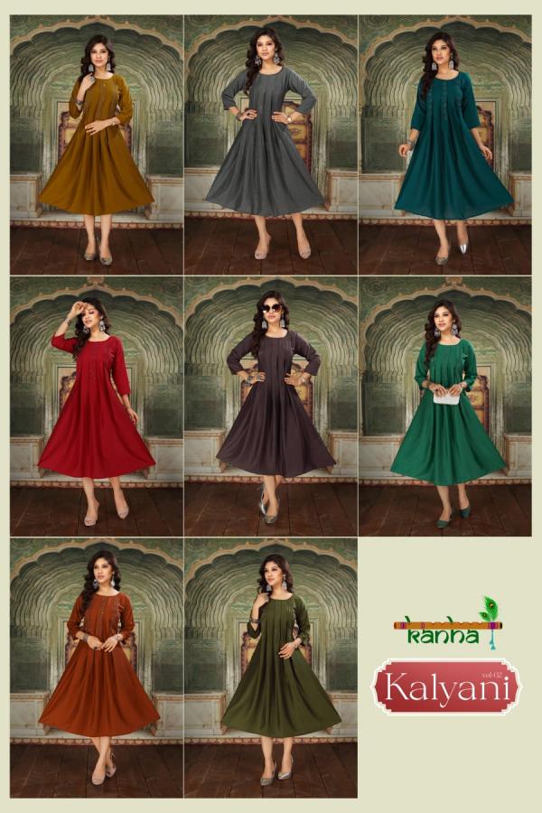 Kanha Kalyani 2 Ethnic Wear Fancy Anarkali Kurti Collection