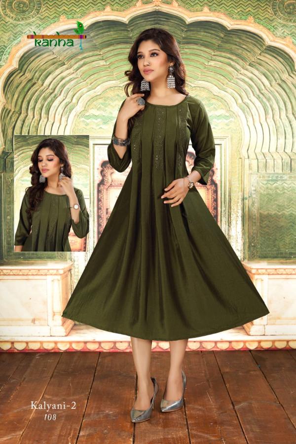 Kanha Kalyani 2 Ethnic Wear Fancy Anarkali Kurti Collection