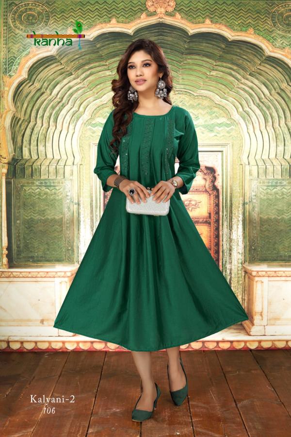 Kanha Kalyani 2 Ethnic Wear Fancy Anarkali Kurti Collection