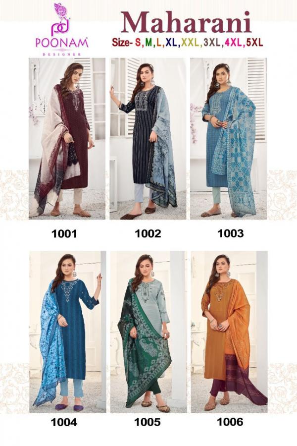  Poonam Maharani Exclusive Wear Rayon Designer Readymade suit