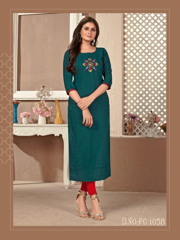 FASHION GALLERIA KALINDI VOL 1 VISCOSE TRENDY MODERN LOOK KURTI CATALOG