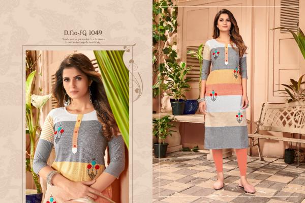 FASHION GALLERIA SUNSHINE VOL 01 KHADI ELEGANT KURTI CATALOG