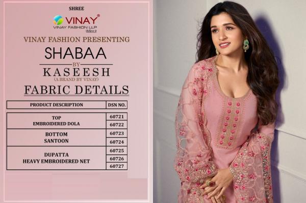 Vinay Kaseesh Shabaa Embroidery Designer Salwar Suits Collection