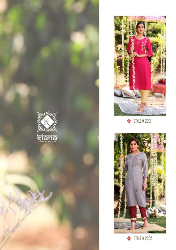 Kiana Fantasy Fancy Wear Musleen Kurti With Pant Collection