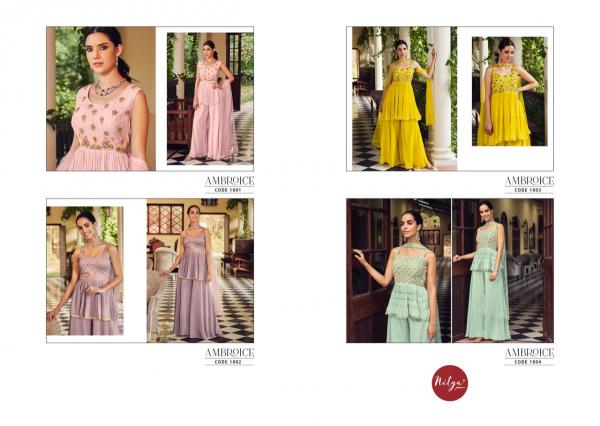 Lt Nitya Ambroice Excluisve Wear Georgette Ready Made Collection