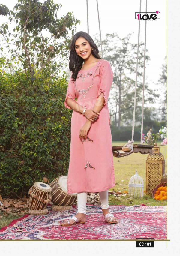 1Love Cotton Candy 101 Fancy Wear Designe Kurti Collection