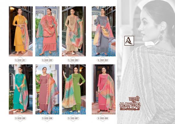 Alok Mayuri Jam Cotton Embroidery Dress Material Collection