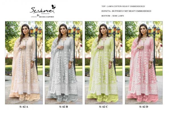 Serene S 62 Embroidery Cotton Pakistani Salwar Suits Collection