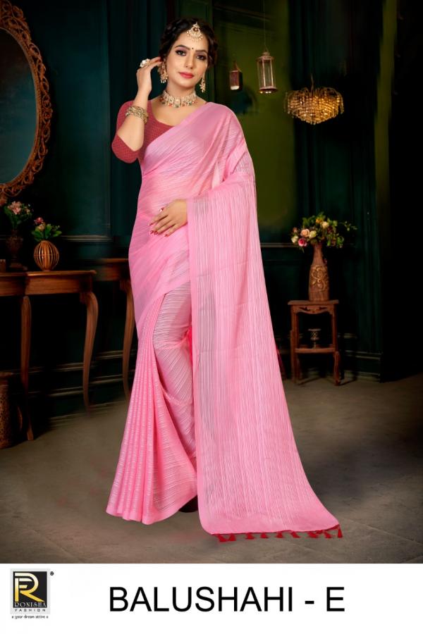 Ronisha Balushahi Fancy Wear Chiffon Saree Collection