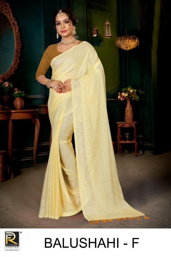 Ronisha Balushahi Fancy Wear Chiffon Saree Collection