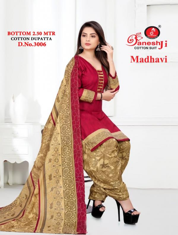 Ganeshji Madhavi Patiyala Vol-3 indo cotton Designer Dress Material