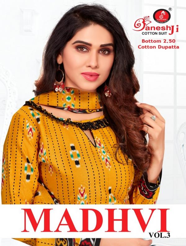 Ganeshji Madhavi Patiyala Vol-3 indo cotton Designer Dress Material