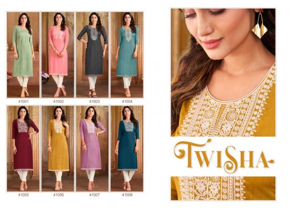 Kapil Trendz Twisha Rayon Fancy Wear Designer Kurti Collection