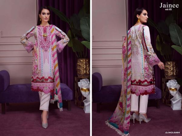 Agha Noor Jainee Vol-5 Lawn Cotton Designer Dress Patiyala Suit