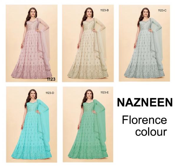 Nazneen Florance 1123 Colour Series Georgette Designer Salwar Suits