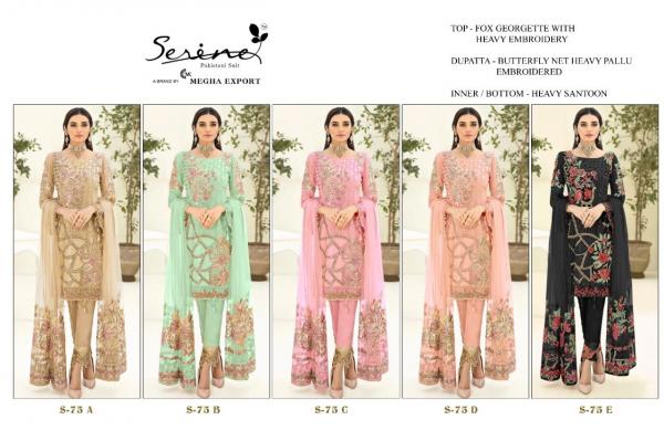 Serene S 75 Georgette Wear Designer Pakistani Salwar Kameez Collection