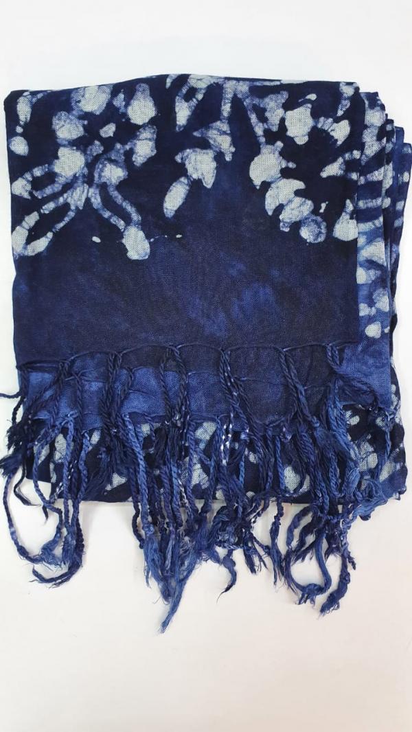 Ff Blue Indigo Scarf Exclusive Designer Collection 