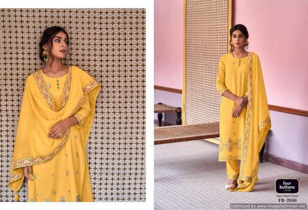 Four Buttons Resham Exclusive Wear jaquared Designer Readymade Suit