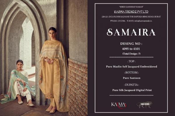 Karma Samaira 4095 Series Festive Musleen Wear Designer Salwar Kameez