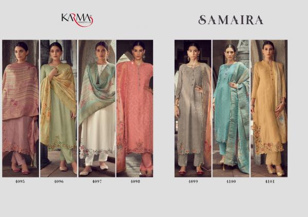 Karma Samaira 4095 Series Festive Musleen Wear Designer Salwar Kameez