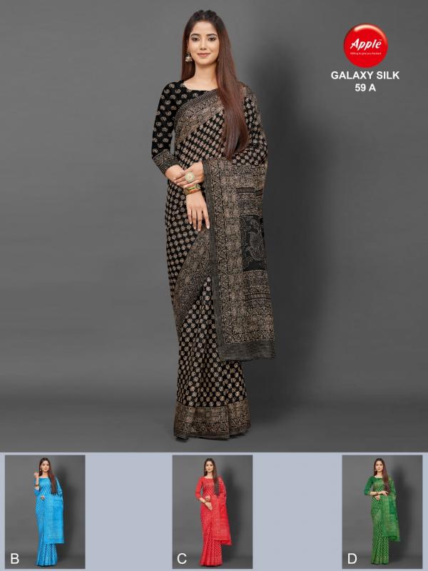 Apple Galaxy Silk 59 Festive Wear Printed Saree Collection